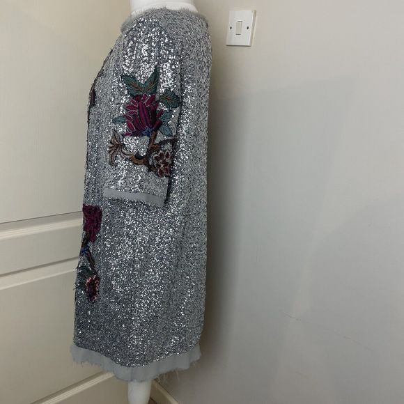 RARE ASO Alexis in Schitt’s Creek Zara Sequin Size Medium Embroidered Dress TV - Picture 5 of 16